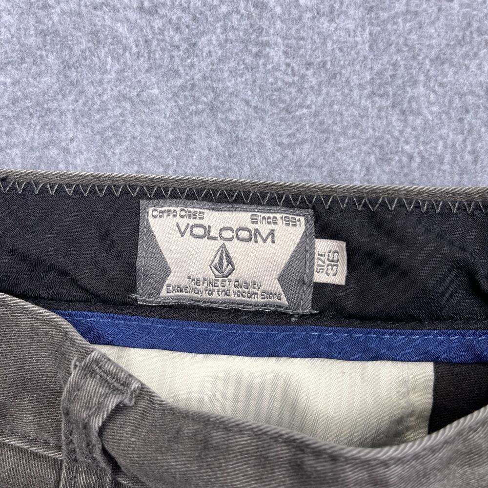 volcom corpo class chino shorts mens 36 gray flat front - Picture 5 of 13